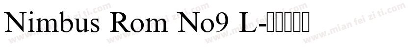 Nimbus Rom No9 L字体转换